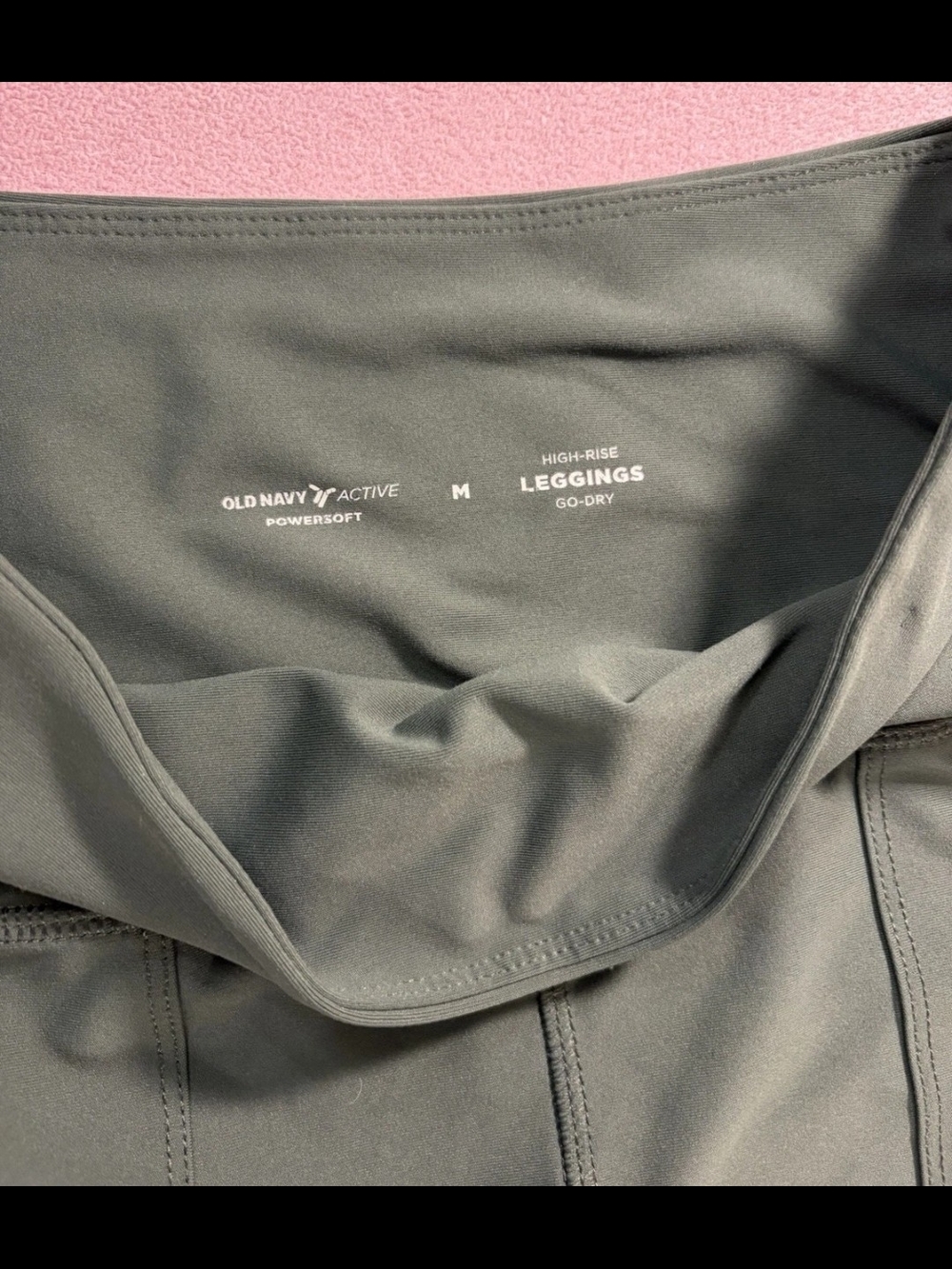 Lot Of 2 Old Navy Black & Olive High-Waist Cargo Leggings - Picture 6 of 7